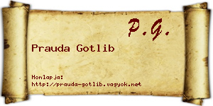 Prauda Gotlib névjegykártya